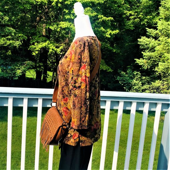 FRYE  Crossbody/ Shoulder Woven Saddle Cognac Leather Handbag NWT and Dust Bag - Picture 3 of 8